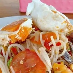 ตำซั่วปลาร้า ไข่เค็ม