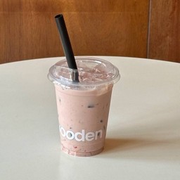 Homemade Strawberry Milk With Chocolate Sauce