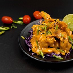 กุ้งทอดกรอบเคลือบซอส