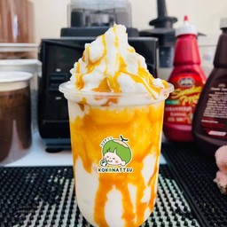 นมสดปั่น ราดซอส คาราเมล