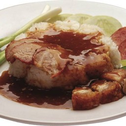 ข้าวหมูแดง/หมูกรอบ/กุนเชียง