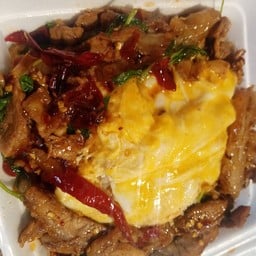 [อร่อยซ่ากับโค้ก] ไข่ข้น +กะเพราเสือร้องไห้ +  โค้ก ออริจินัล (กระป๋อง)