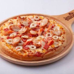 มิกซ์สเปเชียล S (ไส้กรอก แฮม ปูอัด หมึก ชีส)