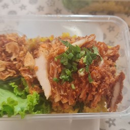ข้าวมันไก่ผสม ต้ม-ทอด