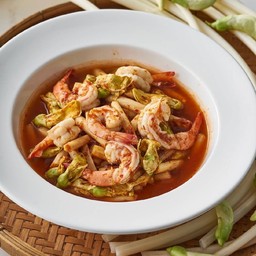 แกงส้มไหลบัวกุ้งสด(เล็ก)