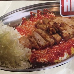 Omellete Kurobuta Steak Curry Rice