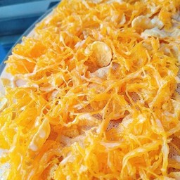 คอนเฟลก+ฝอยทอง ราดนมข้น