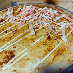 พริกเผา+ไส้กรอก+ปูอัด