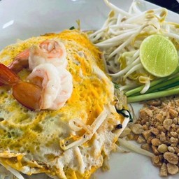 ผัดไทกุ้งสด