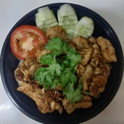 เซตอิ่มคู่ ข้าวหมูกระเทียม 2 กล่อง