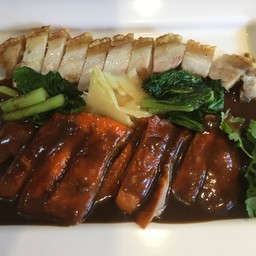 เป็ดย่างฮ่องกง+หมูกรอบ