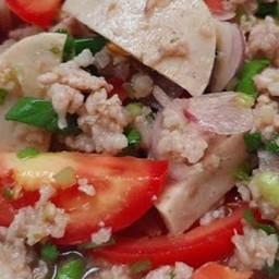 ยำหมูยอใส่หมูสับ