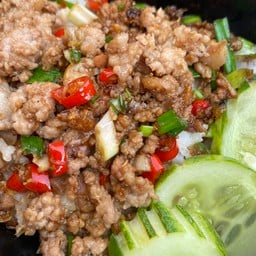 หมูสับคั่วพริกเกลือ