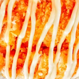 ข้าวหมูทอดราดซอสมายองเนส