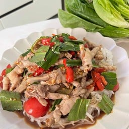 ตำขนมจีนตืนไก่
