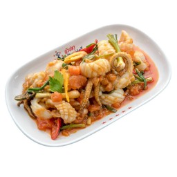 ปลาหมึกผัดไข่เค็ม