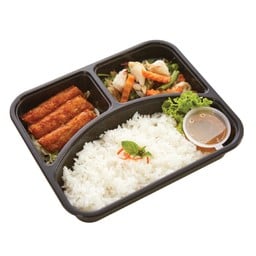 [ เซตอิ่มเดี่ยวทะล  2 ] กะเพราผัดกุ้งเนื้อปู+หอยจ้อกุ้ง+ข้าวสวย