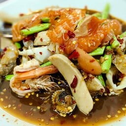 ตำเกาเหลารวมมิตรปลาร้า