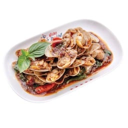 หอยลายผัดพริกเผา