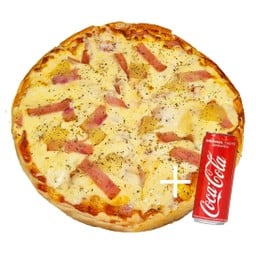 [อร่อยซ่ากับโค้ก] พิซซ่า ขนาดใหญ่ สำหรับ 3-4 ท่าน +  โค้ก ออริจินัล (กระป๋อง)