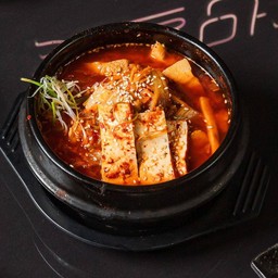 ซุปกิมจิ หมูสามชั้น + ข้าว