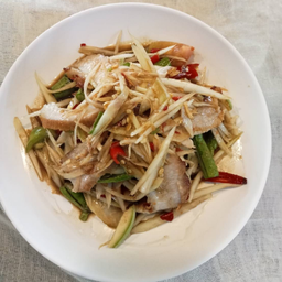 ตำคอหมูย่างปลาร้า