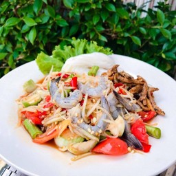 ตำกุ้งสด