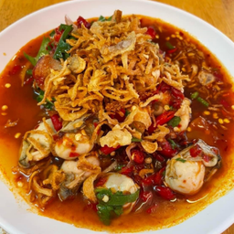 ยำหอยนางรม(สูตรพริกเผา)