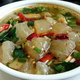 ต้มแซ่บเอ็นแก้ว(หมู)