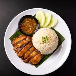 ข้าวมันไก่ย่าง