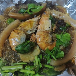 กุ้ง+หมึกกรอบ อบวุ้นเส้น