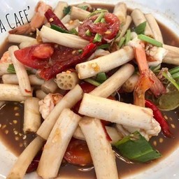 ตำปลาร้าไหลบัว