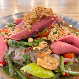 ตำเส้นเล็กริมโขง (กะปิ) ชวนลอง