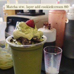 Matcha stw. layer add cookie&cream 80