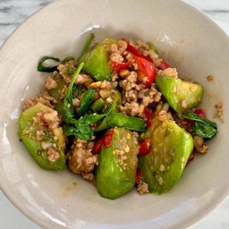ผัดมะเขือยาวหมูสับ