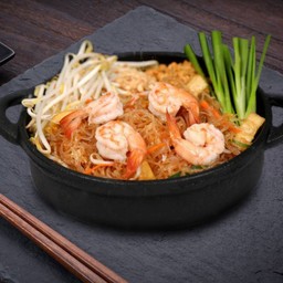 วุ้นเส้นผัดไทยกุ้งสด