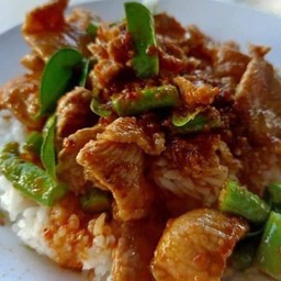 ข้าวพริกแกงหมูถั่วฝักยาว