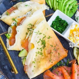Avocado Cream Cheese Salmon Crepe