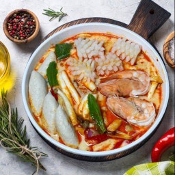 ต้มยำทะเล.น้ำข้น เห็ดรวม