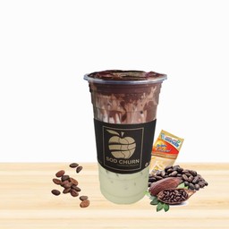 โกโก้เหนียว+ไวท์มอลต์นมสด_เย็น (แก้วยีราฟ 28oz)