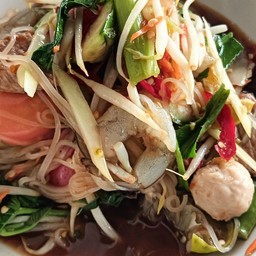 ตำเส้นเล็กกุ้งสด