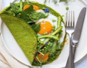 Avocado Poach Egg Crepe