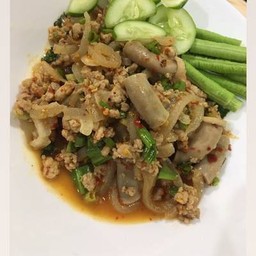 ลาบหมู + ตับ + ไส้