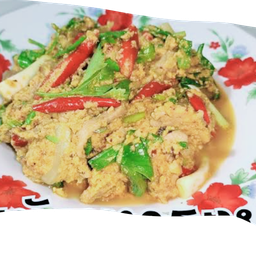 ข้าวราดหมูกรอบผัดผงกะหรี่