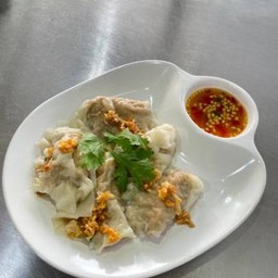 Boiled Pork Dumplings + Seafood Dipping Sauce