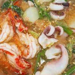 [อร่อยซ่ากับโค้ก] สุกี้ ทะเล น้ำ +  โค้ก ออริจินัล (ขวด)