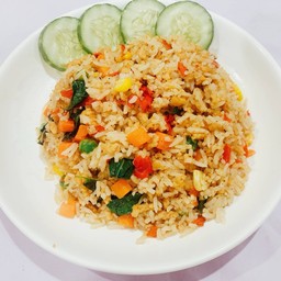 ข้าวผัดกระเพราหมูสับเจ