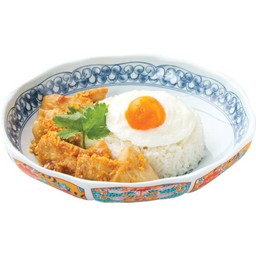 ข้าวหน้าไก่กระเทียม+ไข่ดาว