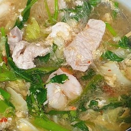 [อร่อยซ่ากับโค้ก] สุกี้ หมู น้ำ +  โค้ก ออริจินัล (ขวด)