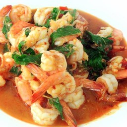 กระเพรากุ้ง(กับข้าว)